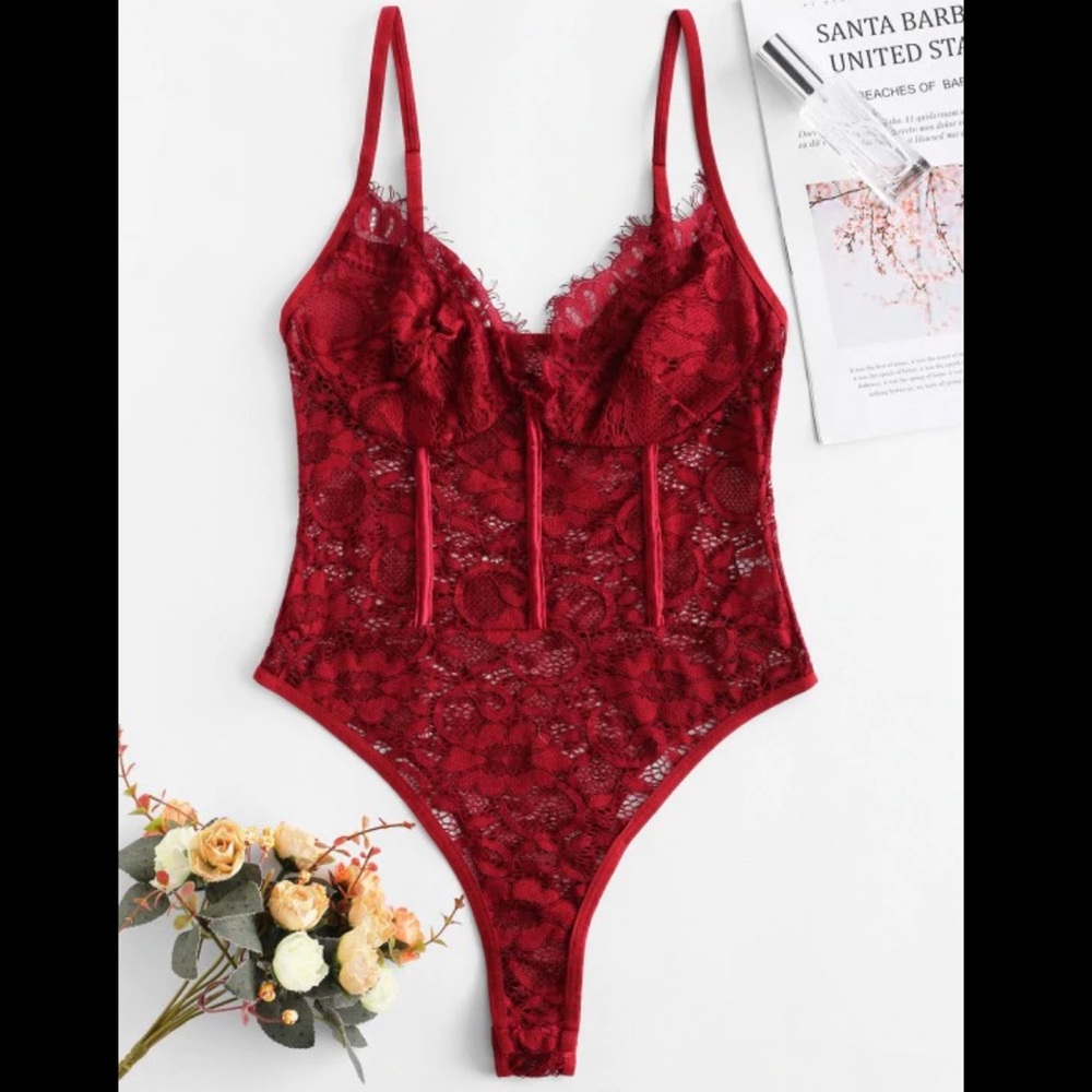 NWT Red Lace Bodysuit ❤️